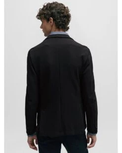 BOSS Mens P Hanry Micro Patterned Slim Jacket Black -Repertoire Fashion Store boss mens p hanry micro patterned slim jacket black p44528 288575 image