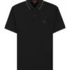 BOSS Mens Passertip Pique Tipped Polo Shirt Black -Repertoire Fashion Store boss mens passertip pique tipped polo shirt black p46992 320556 image