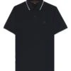 BOSS Mens PasserTip Polo Shirt Dark Blue