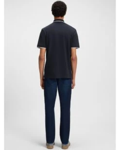 BOSS Mens PasserTip Polo Shirt Dark Blue -Repertoire Fashion Store boss mens passertip polo shirt dark blue p46664 315716 image