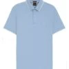 BOSS Mens PasserTip Polo Shirt Light Blue