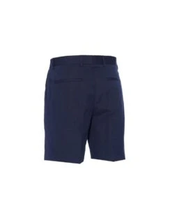 BOSS Mens Pepe Navy Blue Relaxed Fit Pleat-Front Shorts -Repertoire Fashion Store boss mens pepe navy blue relaxed fit pleat front shorts p45034 280325 image