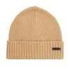 BOSS Mens Ribbed Beanie Med Beige -Repertoire Fashion Store boss mens ribbed beanie med beige p43678 278628 image