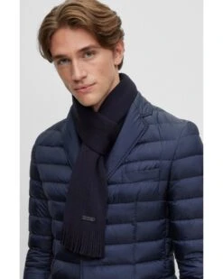 BOSS Mens Ruschel Scarf Navy -Repertoire Fashion Store boss mens ruschel scarf navy p43681 276032 image