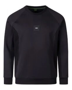 BOSS Mens Sablo Rib Sweatshirt Black