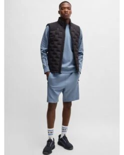 BOSS Mens Salbo 1 Sweatshirt Open Blue -Repertoire Fashion Store boss mens salbo 1 sweatshirt open blue p45171 292156 image