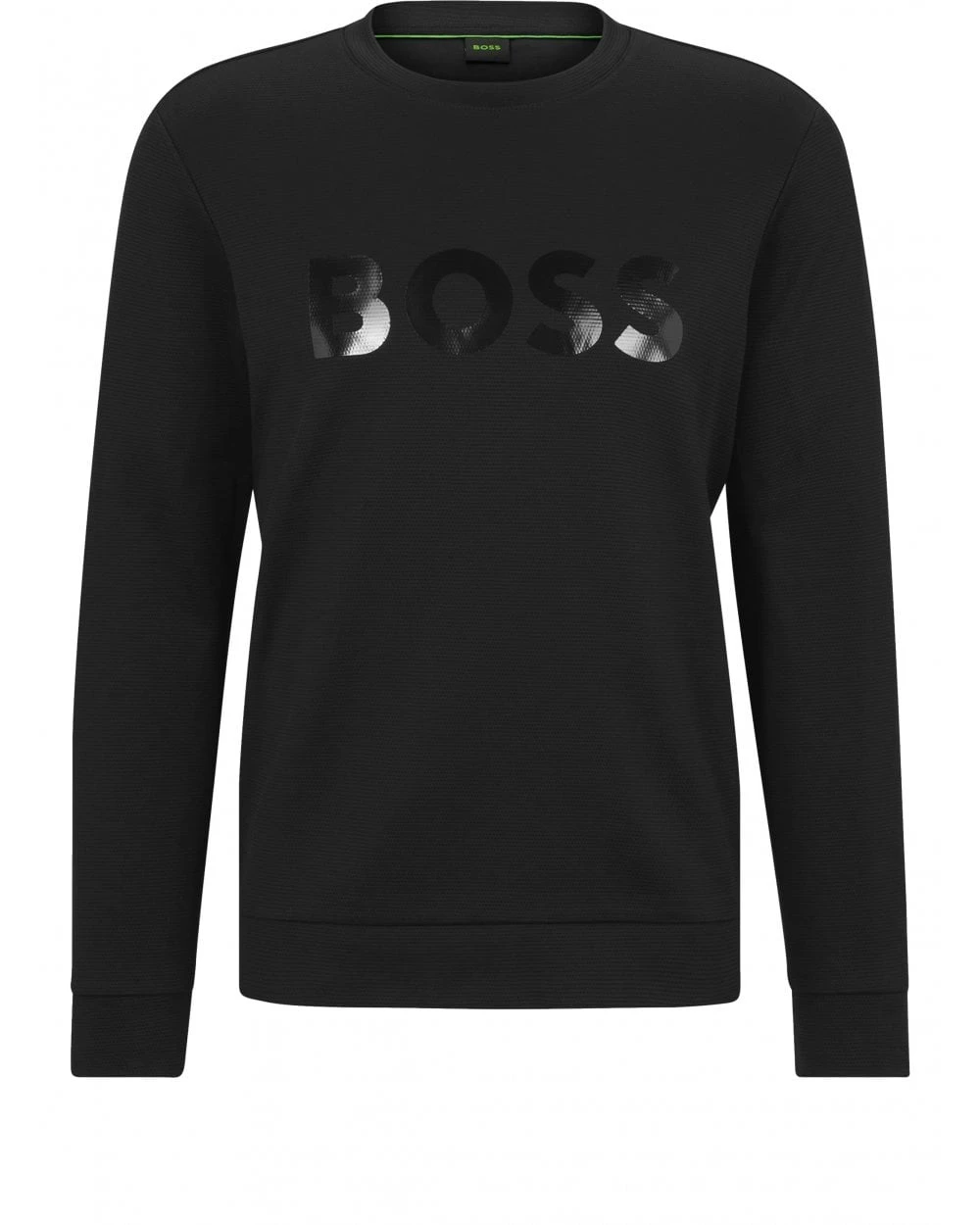 BOSS Mens Salbo Mirror Logo Sweatshirt Black 1 BOSS Mens Salbo Mirror Logo Sweatshirt Black