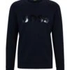 BOSS Mens Salbo Mirror Logo Sweatshirt Navy -Repertoire Fashion Store boss mens salbo mirror logo sweatshirt navy p43806 276308 image