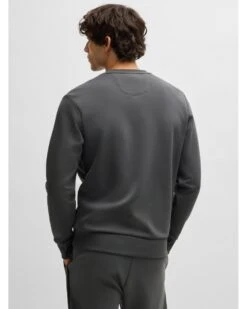 BOSS Mens Salbo Tape Logo Sweatshirt Dark Grey -Repertoire Fashion Store boss mens salbo tape logo sweatshirt dark grey p45951 303074 image