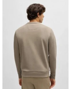 BOSS Mens Salbo Tape Logo Sweatshirt Green -Repertoire Fashion Store boss mens salbo tape logo sweatshirt green p45952 306968 image