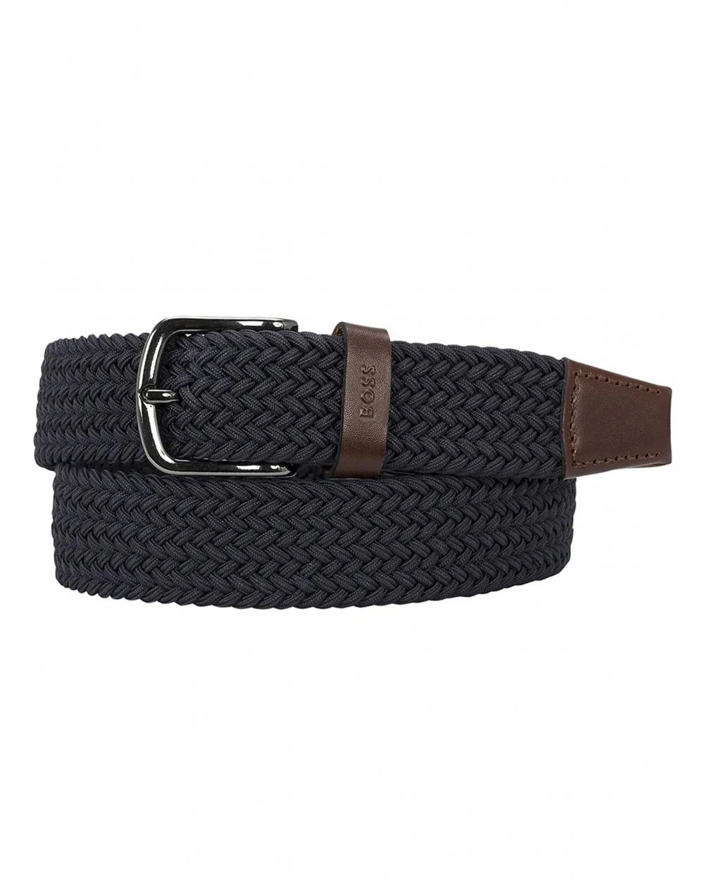 BOSS Mens Sash-Wn Belt Navy 1 BOSS Mens Sash-Wn Belt Navy