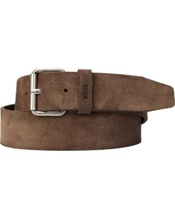 BOSS Mens Serge Roller Buckle Belt Dark Brown