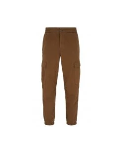 BOSS Mens Sisla Relaxed Fit Cargo Trousers Brown