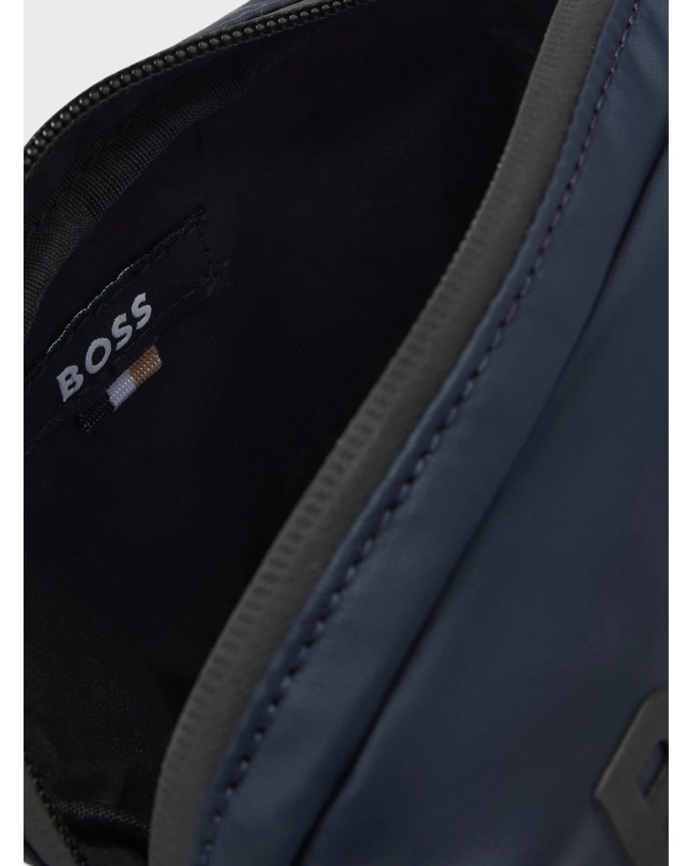 BOSS Mens Stormy NS Zip Reporter Bag Dark Blue 6 BOSS Mens Stormy NS Zip Reporter Bag Dark Blue - Image 6