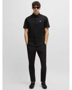 BOSS Mens Style B Motion Short Sleeve Shirt Black 8 BOSS Mens Style B Motion Short Sleeve Shirt Black -Repertoire Fashion Store boss mens style b motion short sleeve shirt black p46510 309237 image