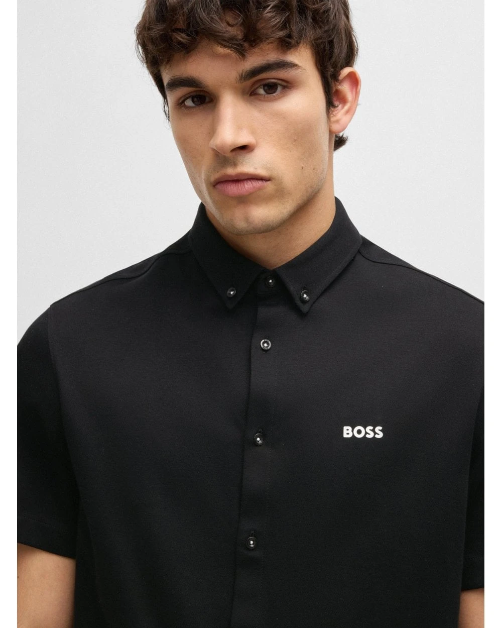 BOSS Mens Style B Motion Short Sleeve Shirt Black 4 BOSS Mens Style B Motion Short Sleeve Shirt Black - Image 4
