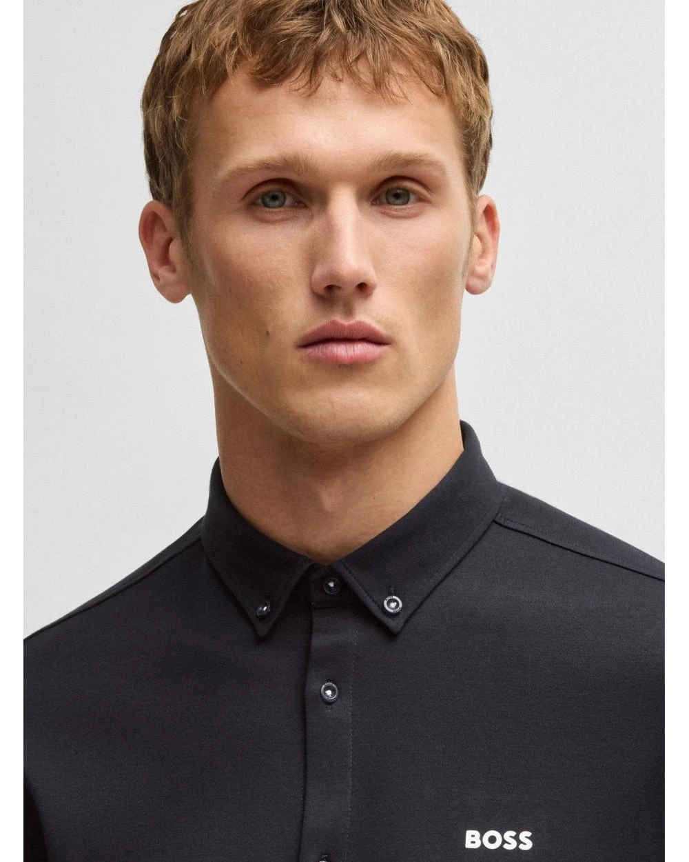 BOSS Mens Style B Motion Short Sleeve Shirt Dark Blue 4 BOSS Mens Style B Motion Short Sleeve Shirt Dark Blue - Image 4