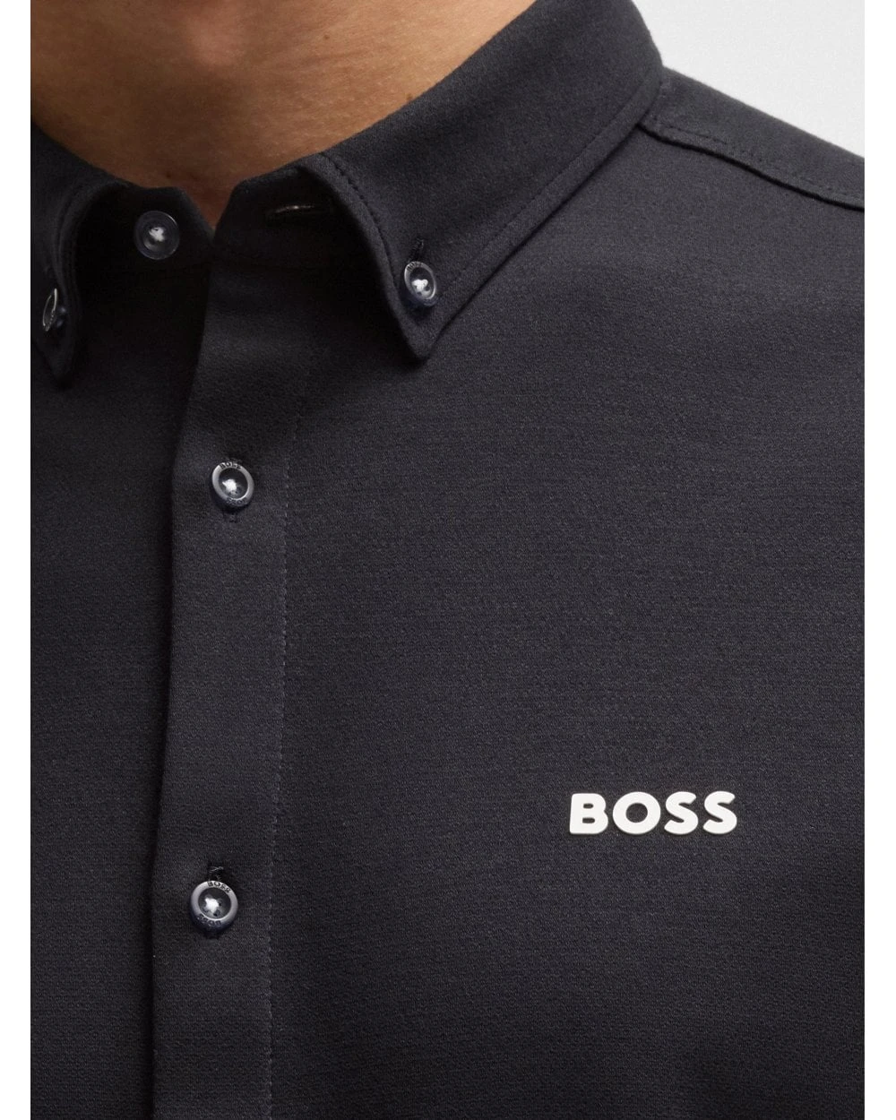 BOSS Mens Style B Motion Short Sleeve Shirt Dark Blue 5 BOSS Mens Style B Motion Short Sleeve Shirt Dark Blue - Image 5