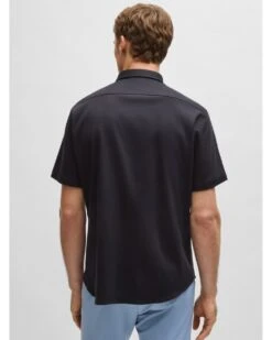 BOSS Mens Style B Motion Short Sleeve Shirt Dark Blue 11 BOSS Mens Style B Motion Short Sleeve Shirt Dark Blue -Repertoire Fashion Store boss mens style b motion short sleeve shirt dark blue p46511 307878 image