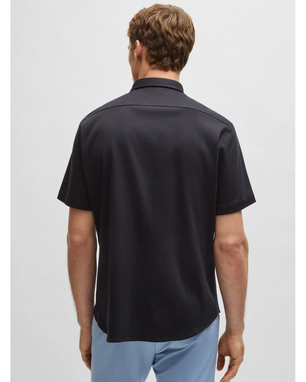 BOSS Mens Style B Motion Short Sleeve Shirt Dark Blue 6 BOSS Mens Style B Motion Short Sleeve Shirt Dark Blue - Image 6