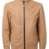 BOSS Mens T-Mailor Beige Leather Jacket Beige -Repertoire Fashion Store boss mens t mailor beige leather jacket beige p45103 289498 image