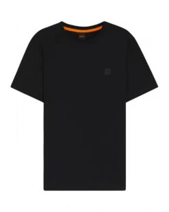BOSS Mens Tales Patch Logo T-Shirt Black