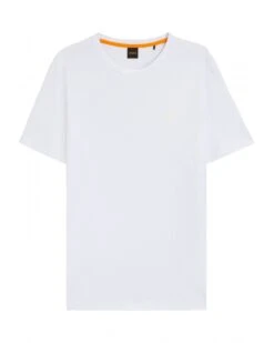 BOSS Mens Tales Patch Logo T-Shirt White