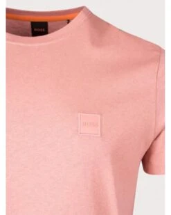 BOSS Mens Tales T-Shirt Open Pink -Repertoire Fashion Store boss mens tales t shirt open pink p44950 286460 image