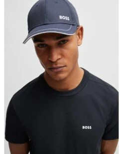 BOSS Mens Tee Contrast Logo T-Shirt Dark Blue -Repertoire Fashion Store boss mens tee contrast logo t shirt dark blue p46489 307816 image