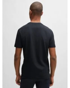 BOSS Mens Tee Contrast Logo T-Shirt Dark Blue -Repertoire Fashion Store boss mens tee contrast logo t shirt dark blue p46489 307822 image