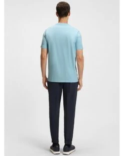 BOSS Mens Tee Logo T-Shirt Light Blue -Repertoire Fashion Store boss mens tee logo t shirt light blue p46620 315023 image