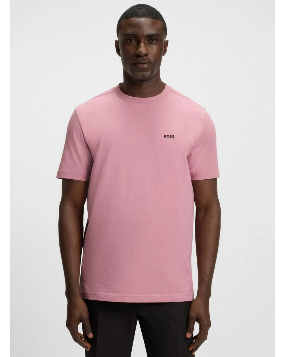 BOSS Mens Tee Logo T-Shirt Pink 2 BOSS Mens Tee Logo T-Shirt Pink - Image 2
