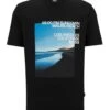 BOSS Mens Tiburt Photographic Beach Print T Shirt, Black Tee 12 BOSS Mens Tiburt Photographic Beach Print T Shirt, Black Tee -Repertoire Fashion Store boss mens tiburt photographic beach print t shirt black tee p42864 262126 image