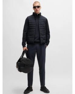 BOSS Mens V-Thor 2 Gilet Dark Blue -Repertoire Fashion Store boss mens v thor 2 gilet dark blue p45671 295066 image