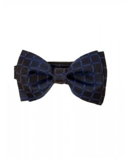BOSS Mens Vintage Dark Blue Diamond Outline Bow Tie