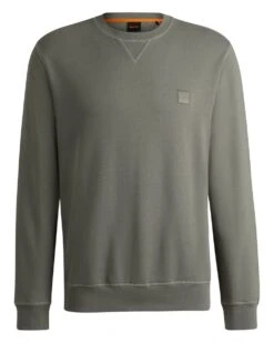 BOSS Mens Westart Terry Sweatshirt Grey