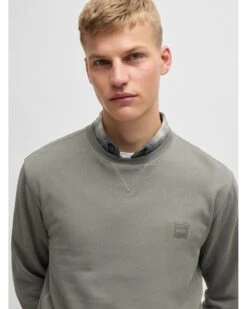 BOSS Mens Westart Terry Sweatshirt Grey -Repertoire Fashion Store boss mens westart terry sweatshirt grey p45692 299313 image