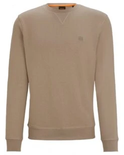 BOSS Mens Westart Terry Sweatshirt Light Brown