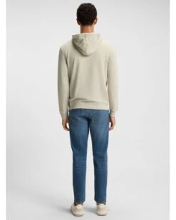 BOSS Mens WeTalk Terry Logo Patch Hoodie Light Beige -Repertoire Fashion Store boss mens wetalk terry logo patch hoodie light beige p47009 320346 image