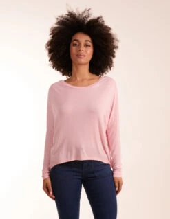 Batwing High Low Top(Pink Batwing High Low Tee Top)