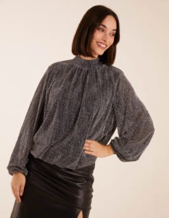 Puffball High Neck Top(Puffball High Next Top) -Repertoire Fashion Store bv222413 silver27818 0bdfdeba a188 4af9 8228 1ff4b12f602f