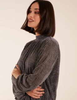 Puffball High Neck Top(Puffball High Next Top) -Repertoire Fashion Store bv222413 silver27843 57bc9924 4509 4d2a 9a57 549371ced930