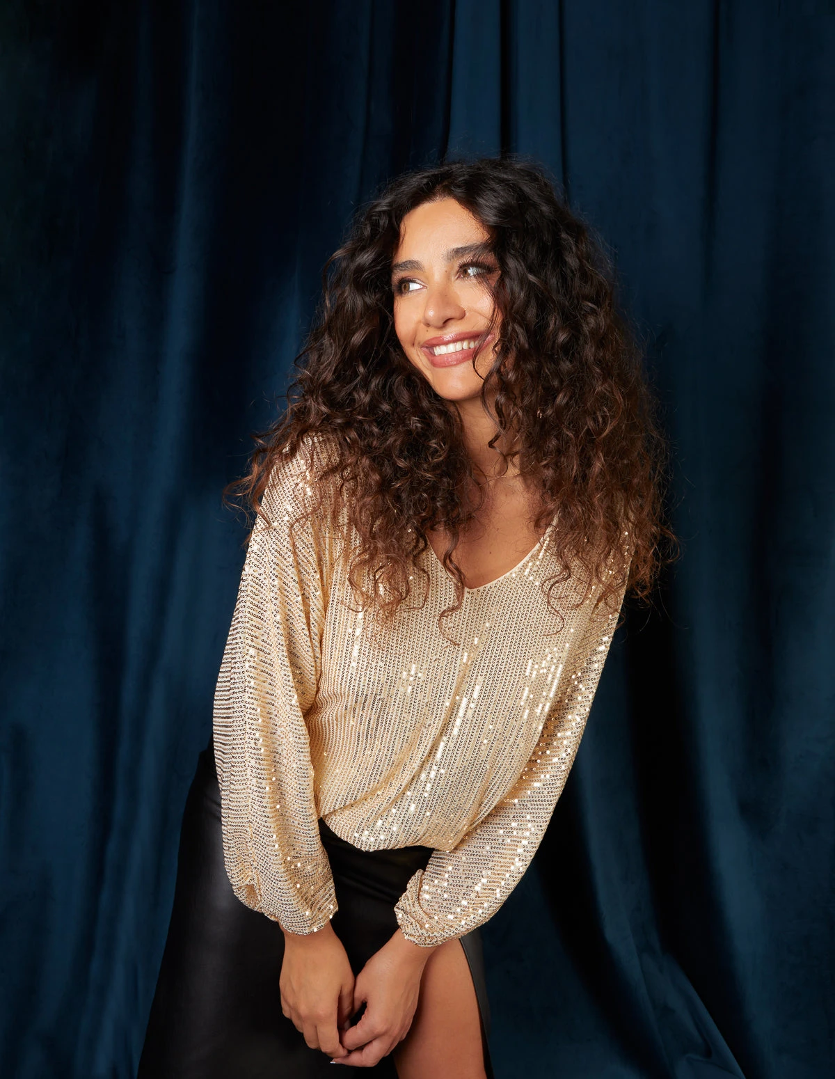 Sequin Batwing Blouse(Sequin Batwing Blouse) 1 Sequin Batwing Blouse(Sequin Batwing Blouse)