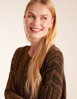 Asymmetric Batwing Lurex Top(Asymmetric Batwing Lurex Top) -Repertoire Fashion Store bv234412 gold65089