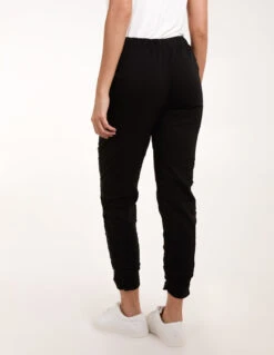 Zip Drawstring Trousers(Black Zip Drawstring Trousers) -Repertoire Fashion Store bv245207 black 8351