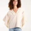 V Front Crochet Fringe Kimono Top(V Front Crochet Fringe Kimono Top)