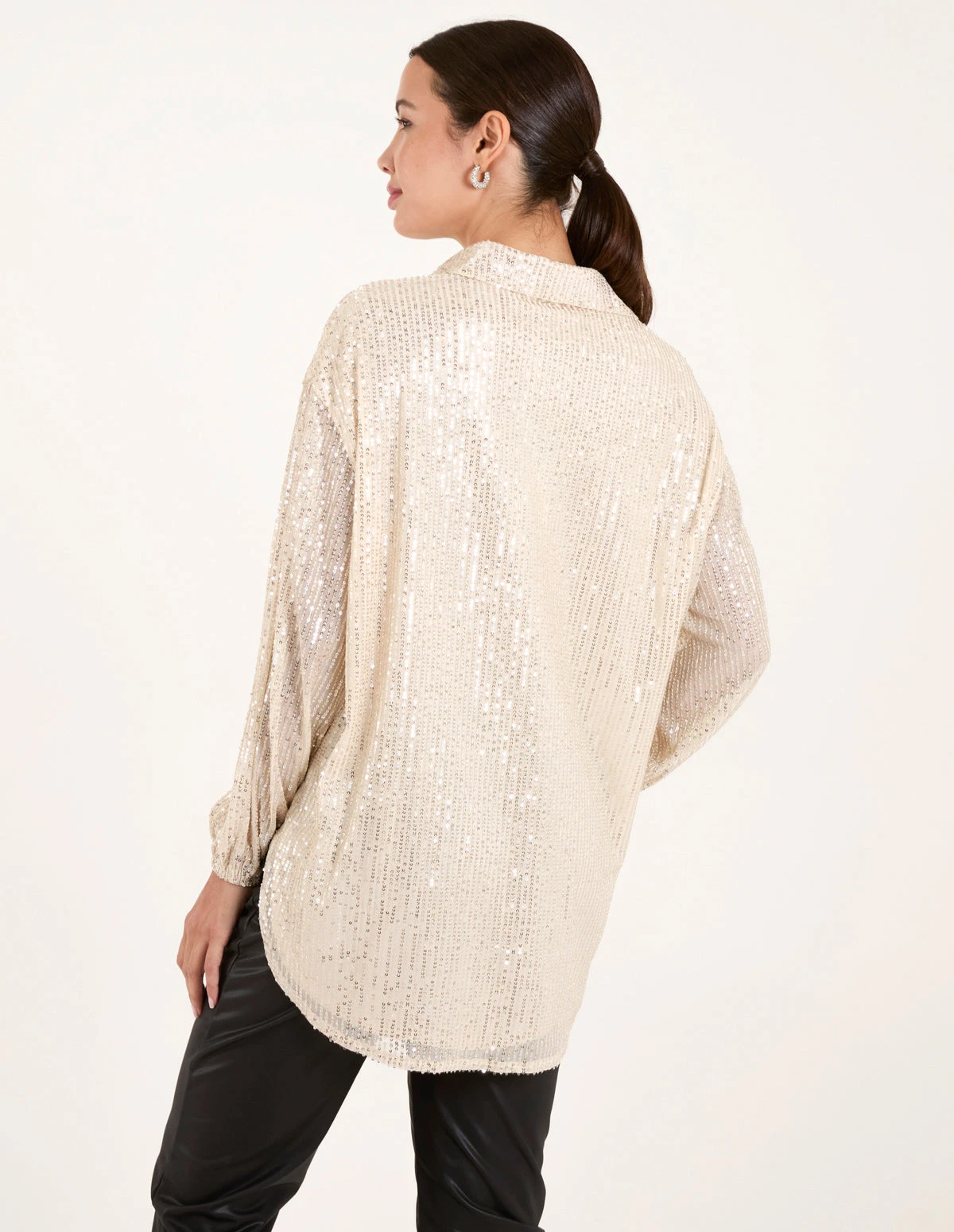 Sequin Shirt(Gold Sequin Shirt) 4 Sequin Shirt(Gold Sequin Shirt) - Image 4