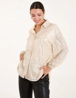 Sequin Shirt(Gold Sequin Shirt)