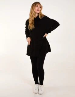 Ribbed Leggings & Cowl Neck Jumper Set(Ribbed Leggings Cowl Neck Jumper Set)