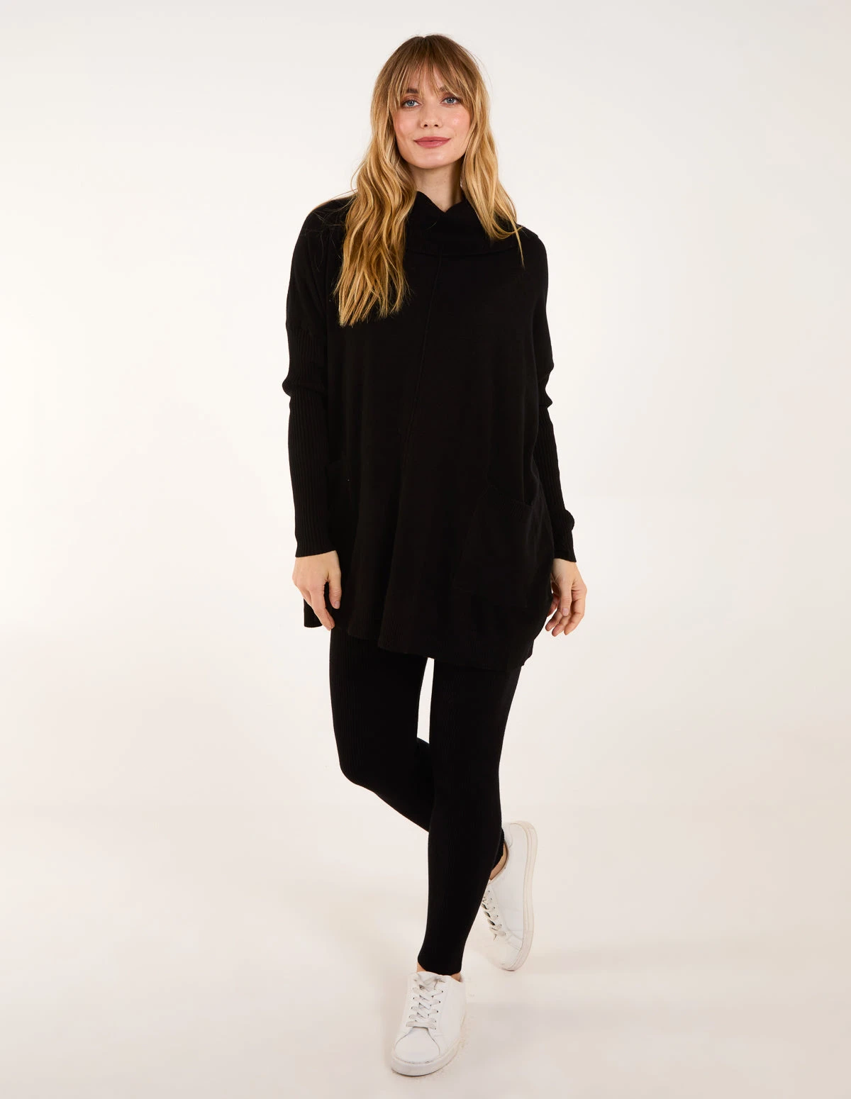 Ribbed Leggings & Cowl Neck Jumper Set(Ribbed Leggings Cowl Neck Jumper Set) 2 Ribbed Leggings & Cowl Neck Jumper Set(Ribbed Leggings Cowl Neck Jumper Set) - Image 2